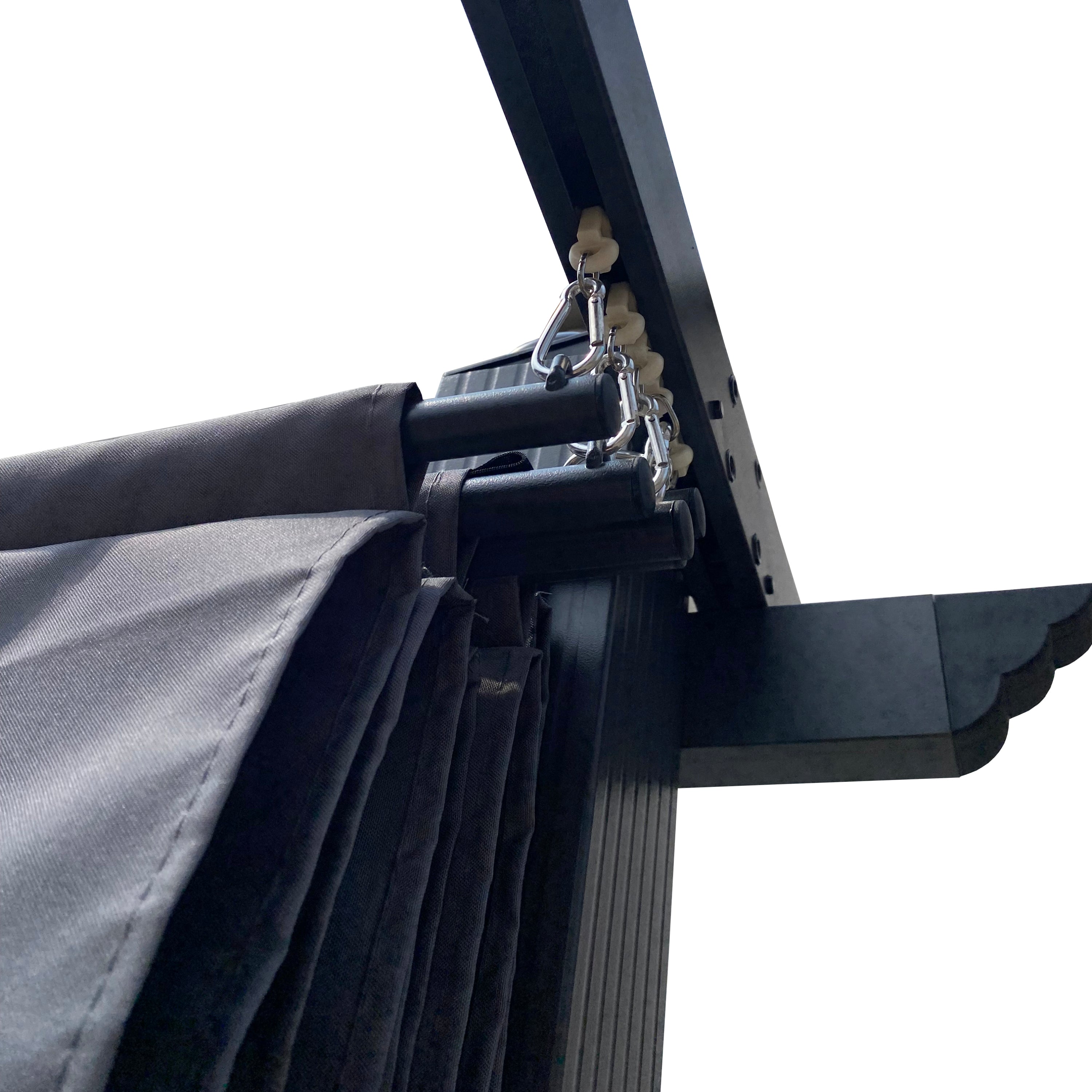 Pergola Replacement Canopy Gray Polyester UV Water-Resistant 10x10 Ft