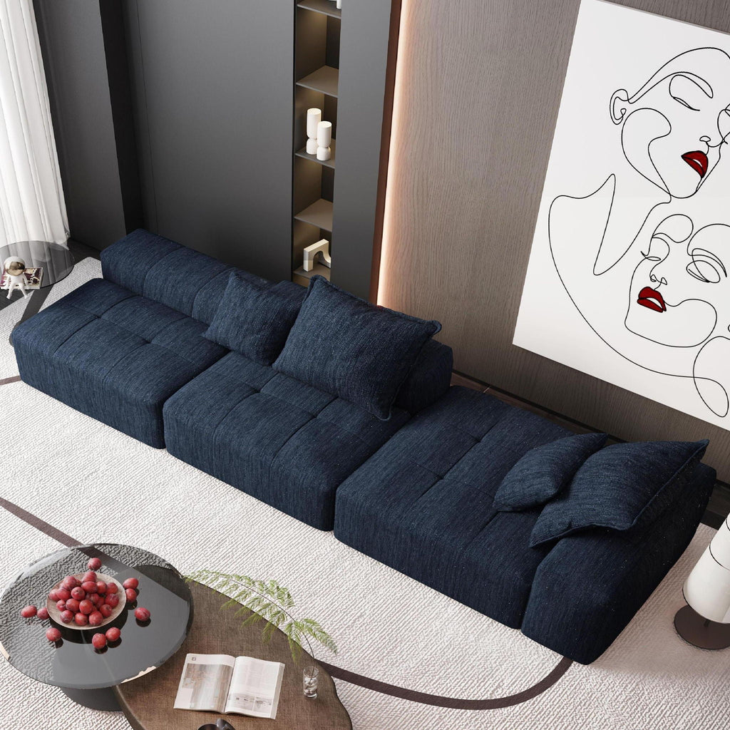 Modern Oversized Diy Combination Modular Sectional Sofa With Pillows