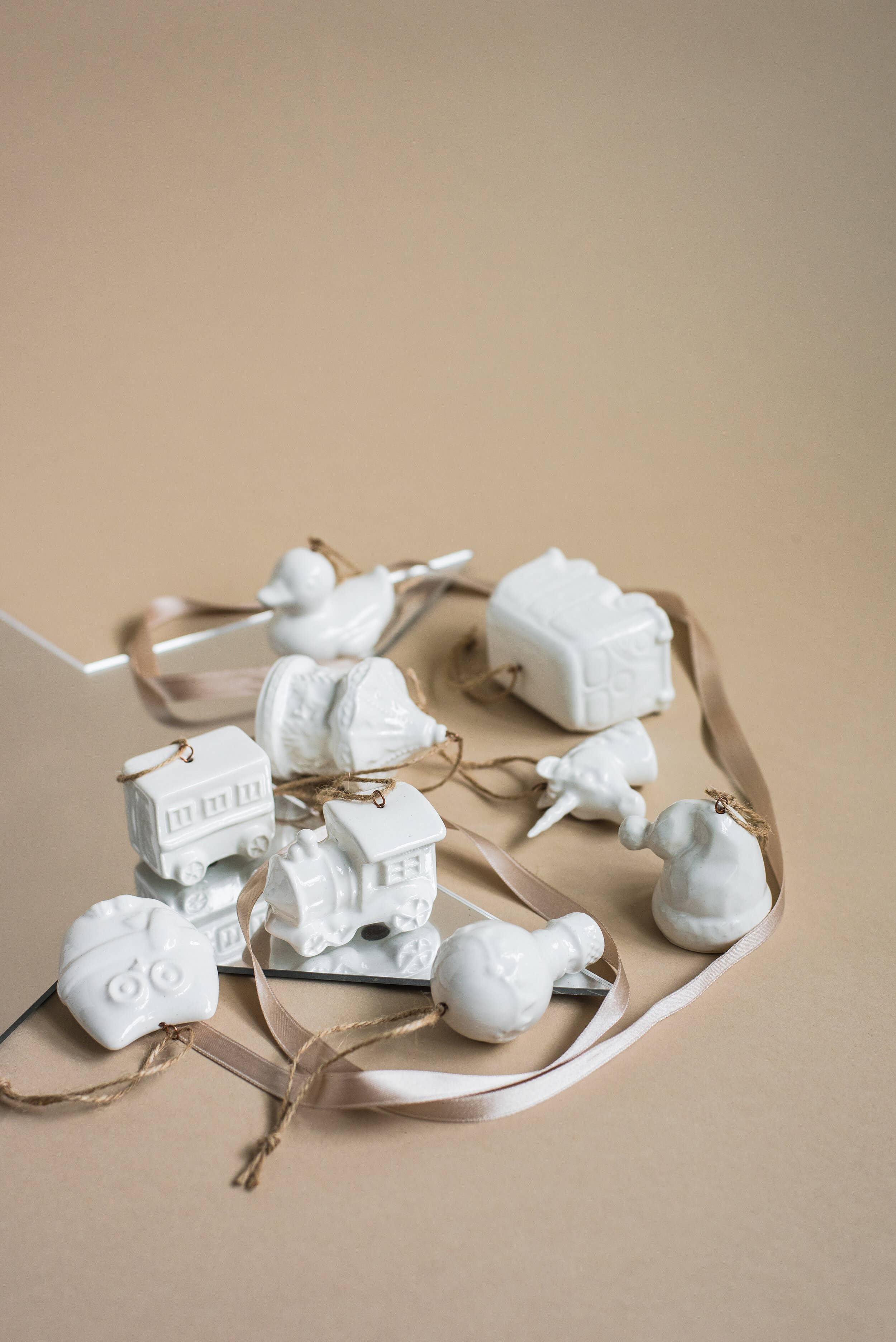Handmade Porcelain Christmas Ornaments: Duck