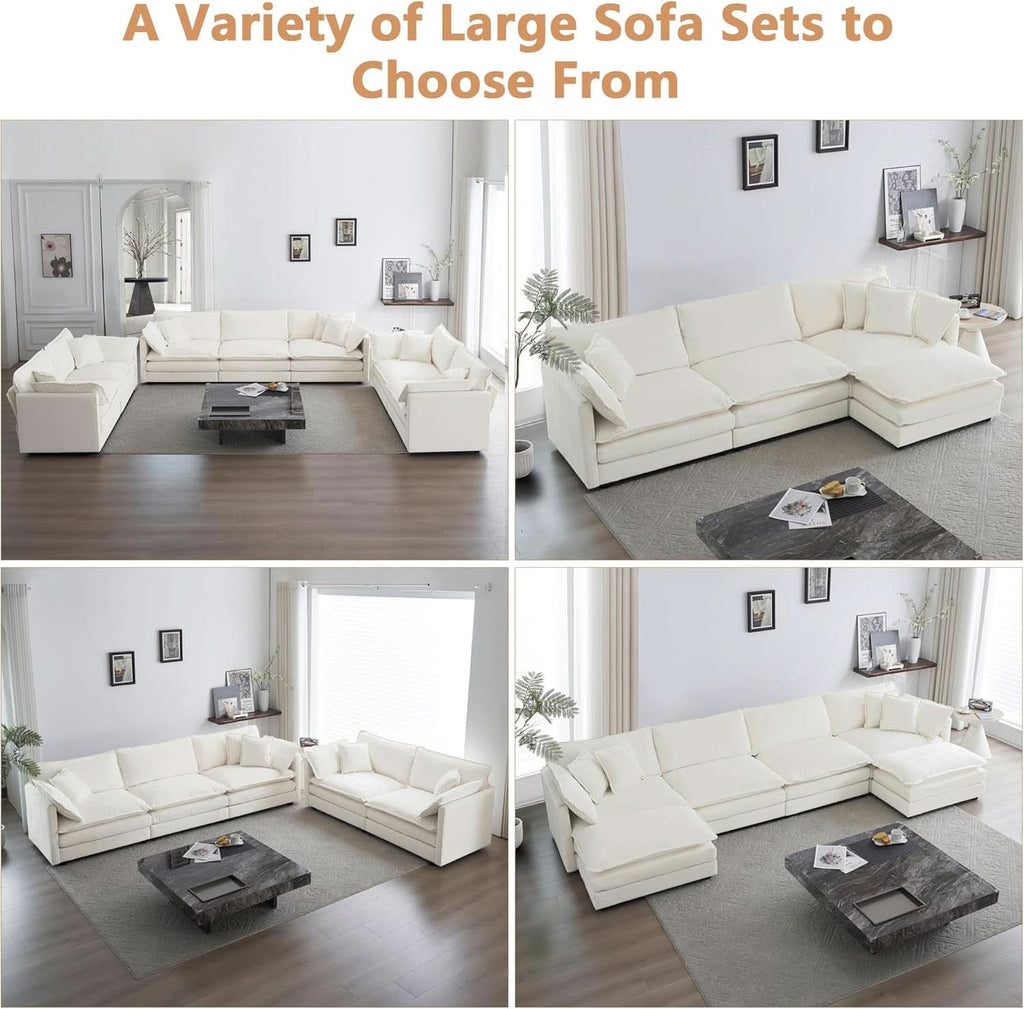 Beige 2 Piece Loveseat Armchair Set Chenille Upholstery