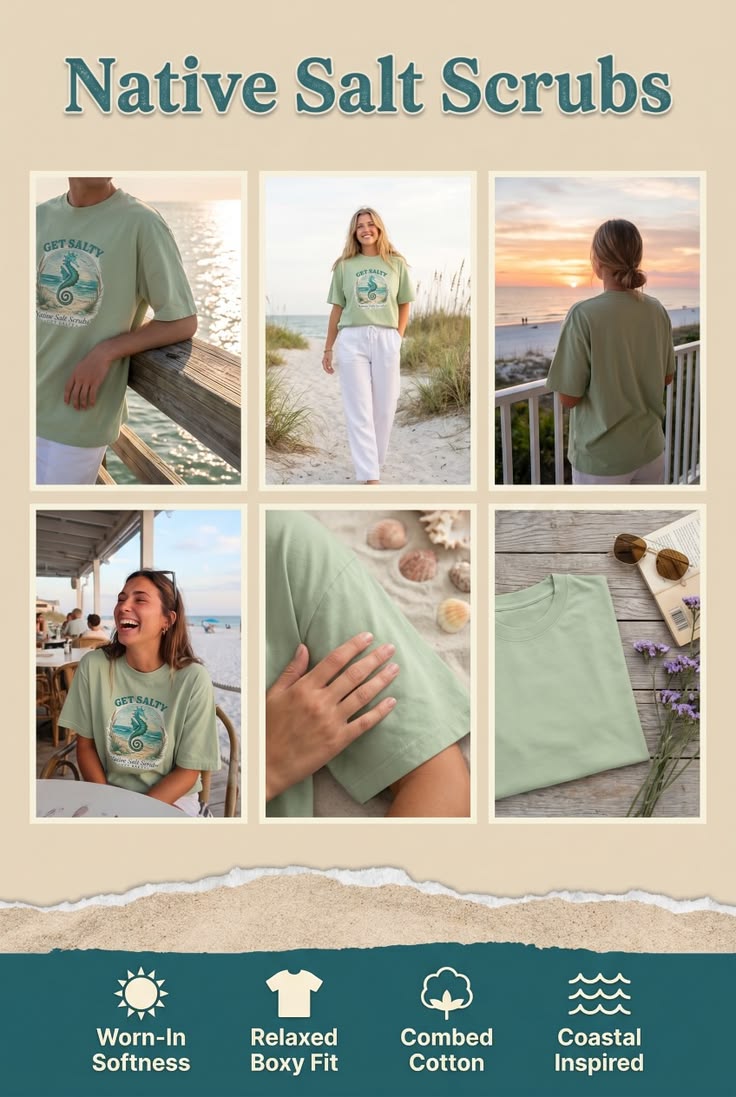 Beach Vibes Tee — Fun Inspiring Coastal Graphic T-Shirt