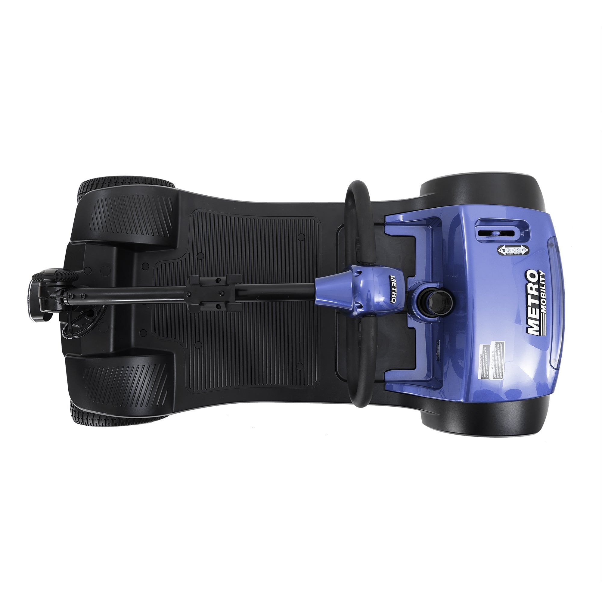 Mobility Scooter 4-Wheel Metal Blue 300 LB 10 Mile Basket Cup Holder 5 mph
