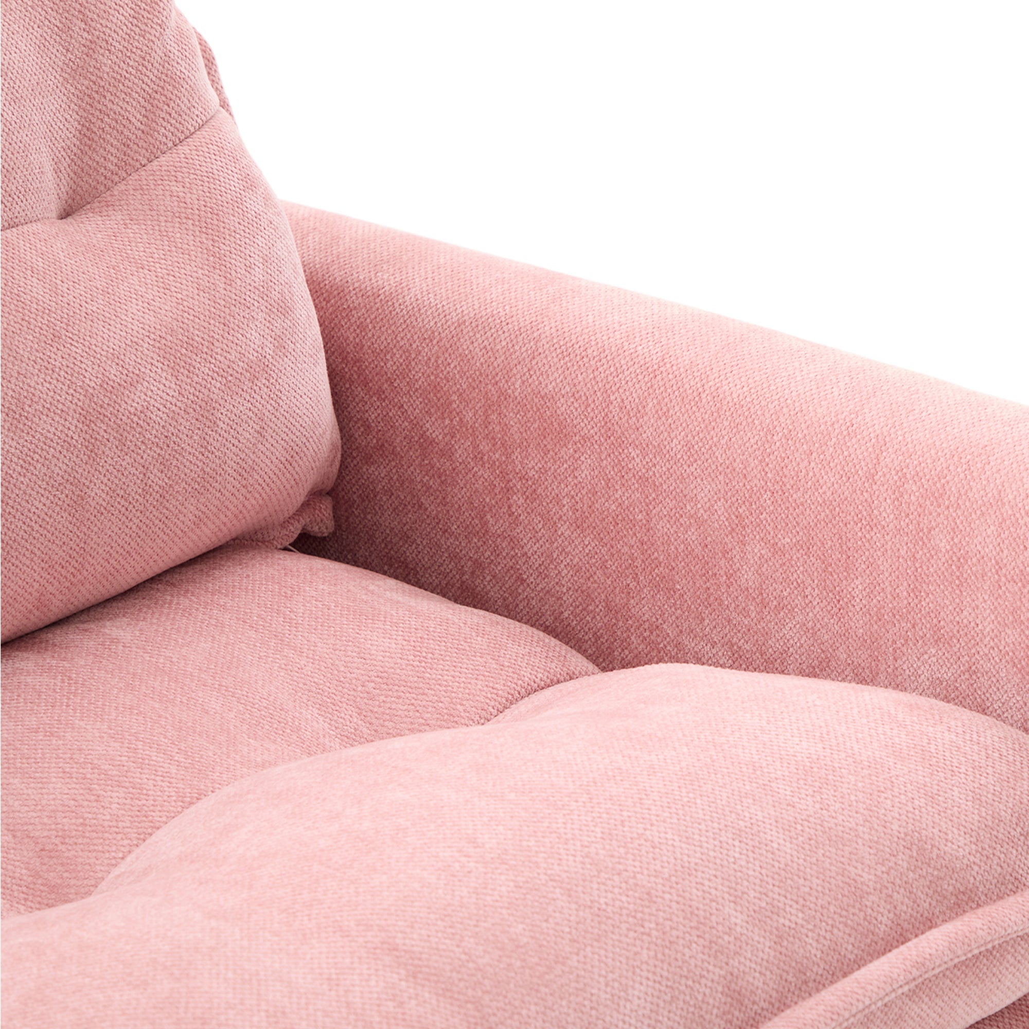 Accent Chair Swivel Barrel Chenille Pink Memory Foam