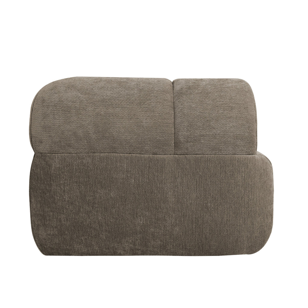 Sectional Sofa L-Shape High-Density Foam Espresso 4 Seat 122 In