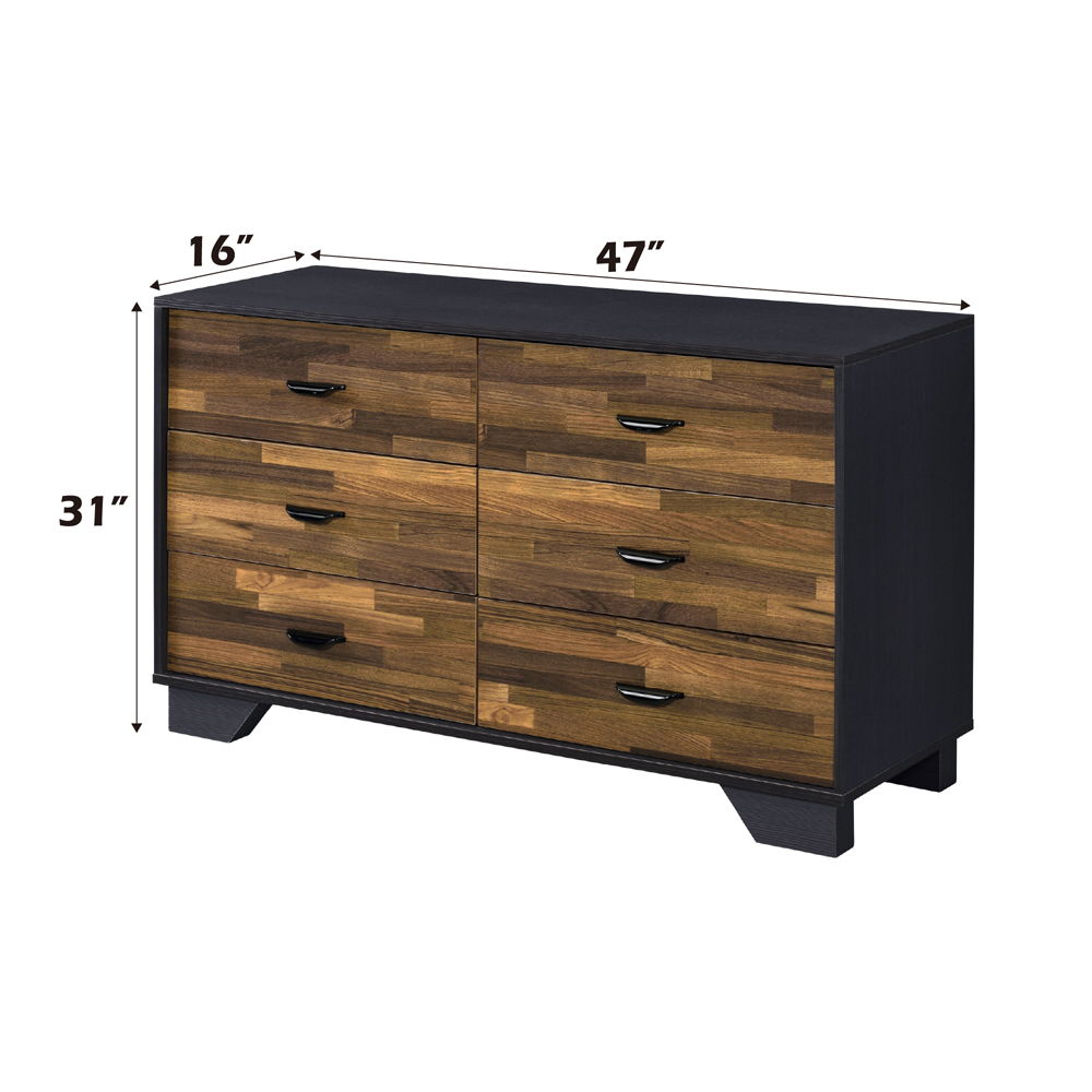 Eos - Dresser - Walnut & Black