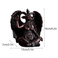 DecorBites™ Baphomet Horned Devil Statue 16cm: Satanic Goat Figurine for Home Office Decor