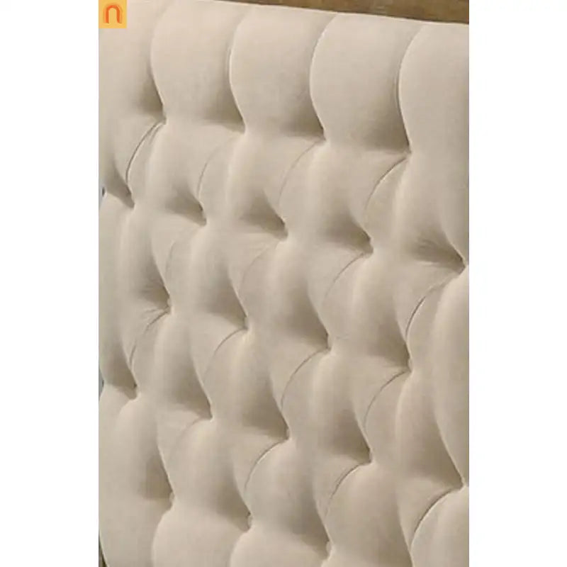 Chaise Lounge Daybed Oak Fabric Diamond Tufted Twin 83in