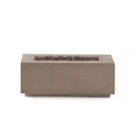 Modern 40 Inch Outdoor Rectangular MGO Fire Pit 40000 BTU, Dark Grey
