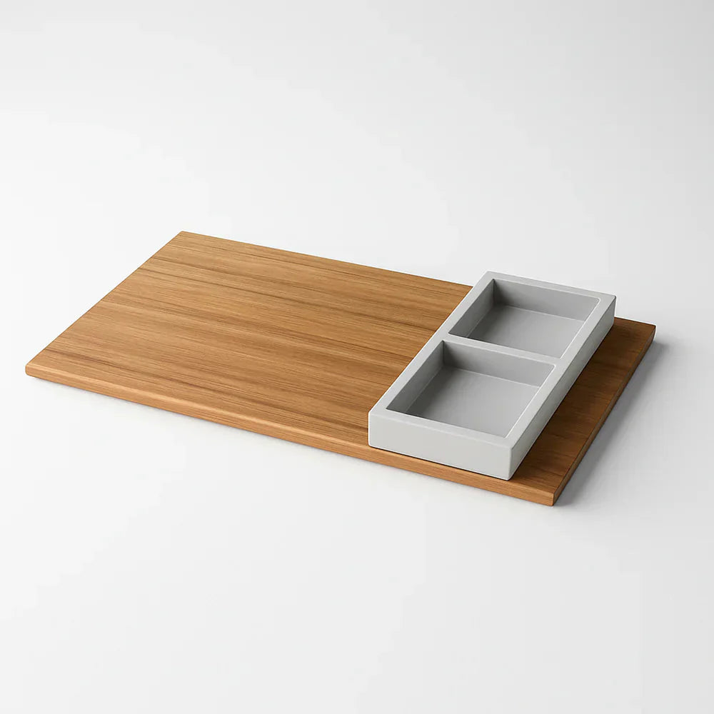 Luxury Wooden Challah Board – Creme Series