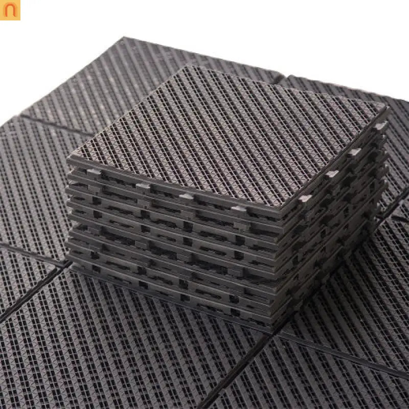 Outdoor Deck Tiles Composite Dark Brown 12x12" 44pc