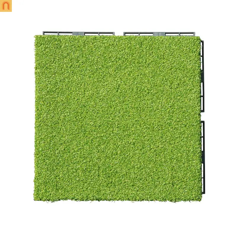 Outdoor Deck Tiles Artificial Turf Grass 12in Interlocking