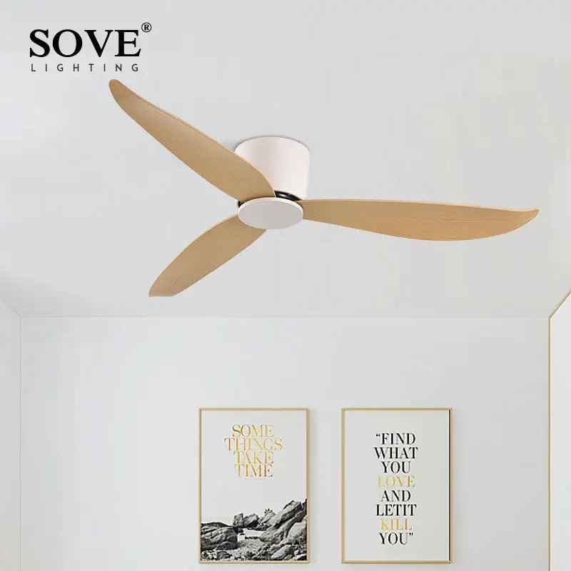 DecorBites™ 17cm White DC Ceiling Fan with Remote Control - Simple and Ultra Thin