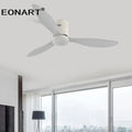 DecorBites™ 52" Black DC Ceiling Fan, Remote Control, No Light