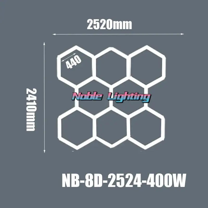 DecorBites™ 6500K LED Hexagrid System for Workshop, Gym, Studio - 2 Year Warranty