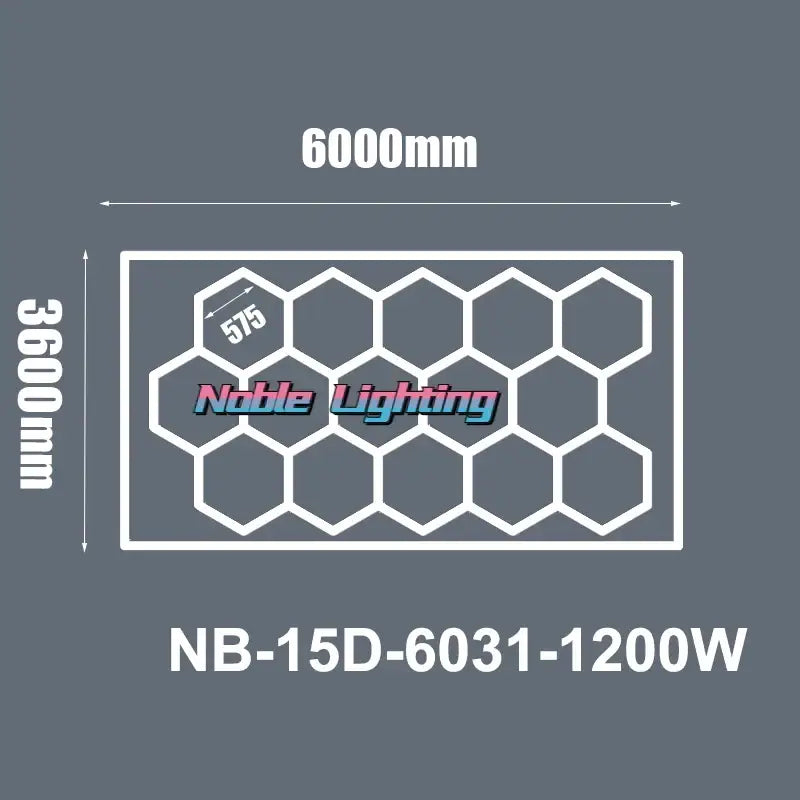 DecorBites™ 6500K LED Hexagrid System for Workshop, Gym, Studio - 2 Year Warranty