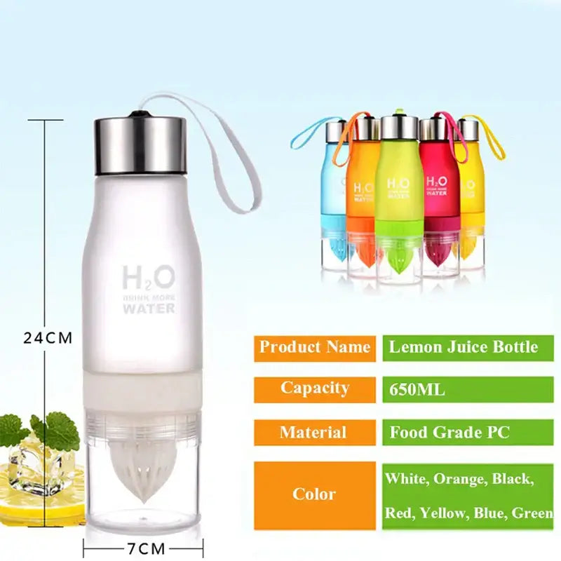 DecorBites™ 650ml Infuser Water Bottle - Refreshing Hydration on the Go