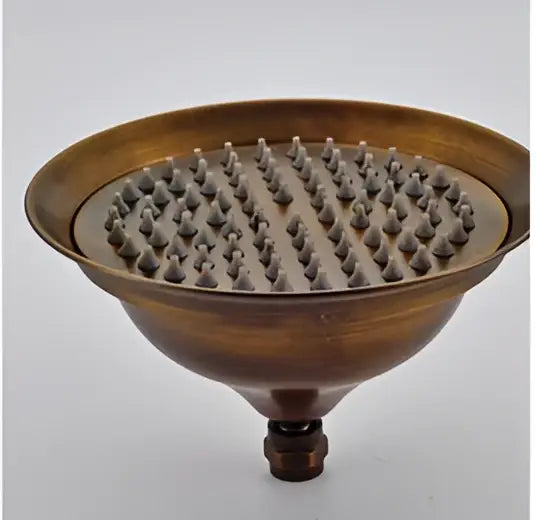 DecorBites™ 8" Brass Shower Head: Bathroom Rainfall Replacement for Handshower Faucet