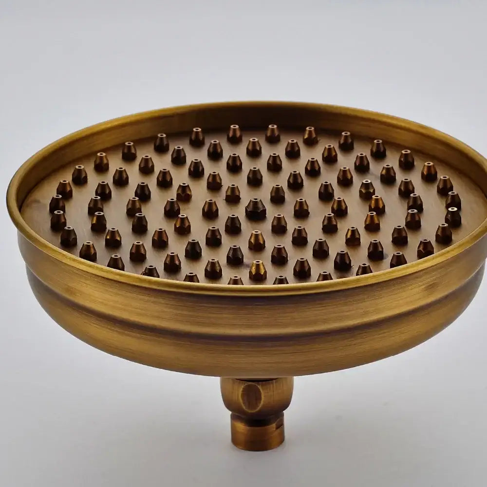 DecorBites™ 8" Brass Shower Head: Bathroom Rainfall Replacement for Handshower Faucet