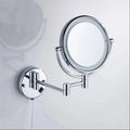 DecorBites™ 8 Inch Brass LED Folding Makeup Mirror 3X/1X Magnification