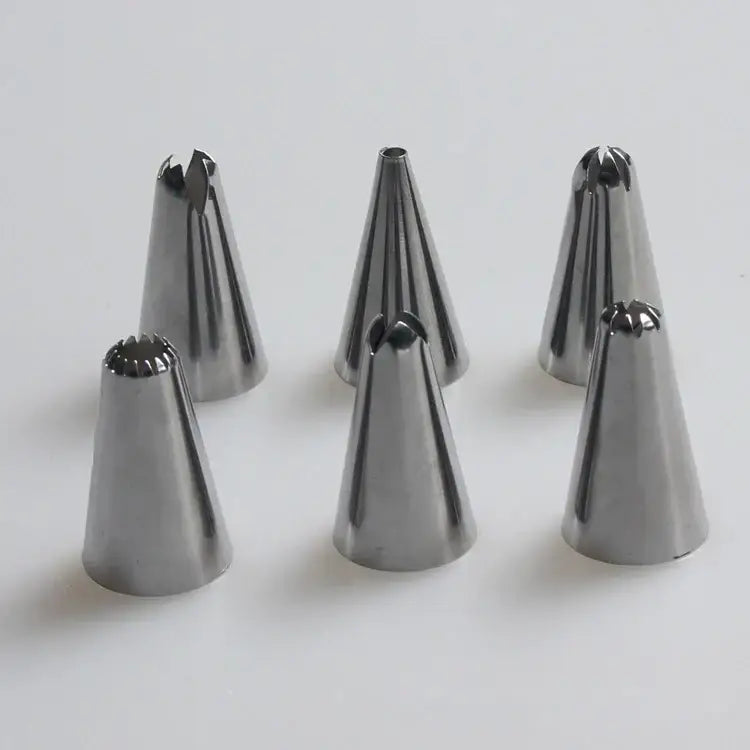 DecorBites™ 8pc Silicone Piping Bag & 6pc Nozzle Set for Cake Decorating