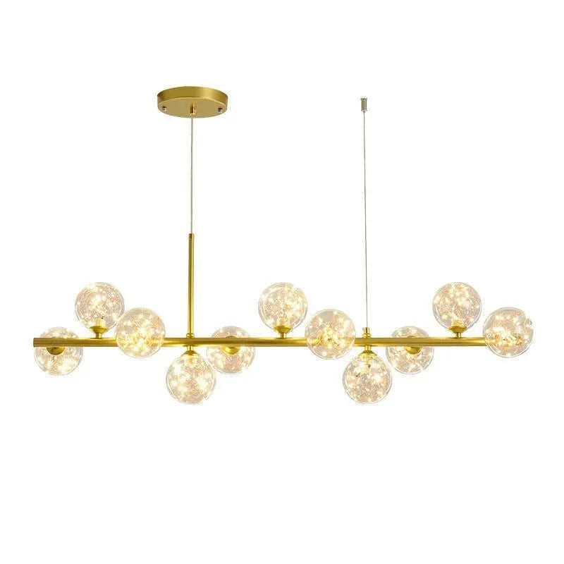 Modern LED Chandelier 9-Light Black