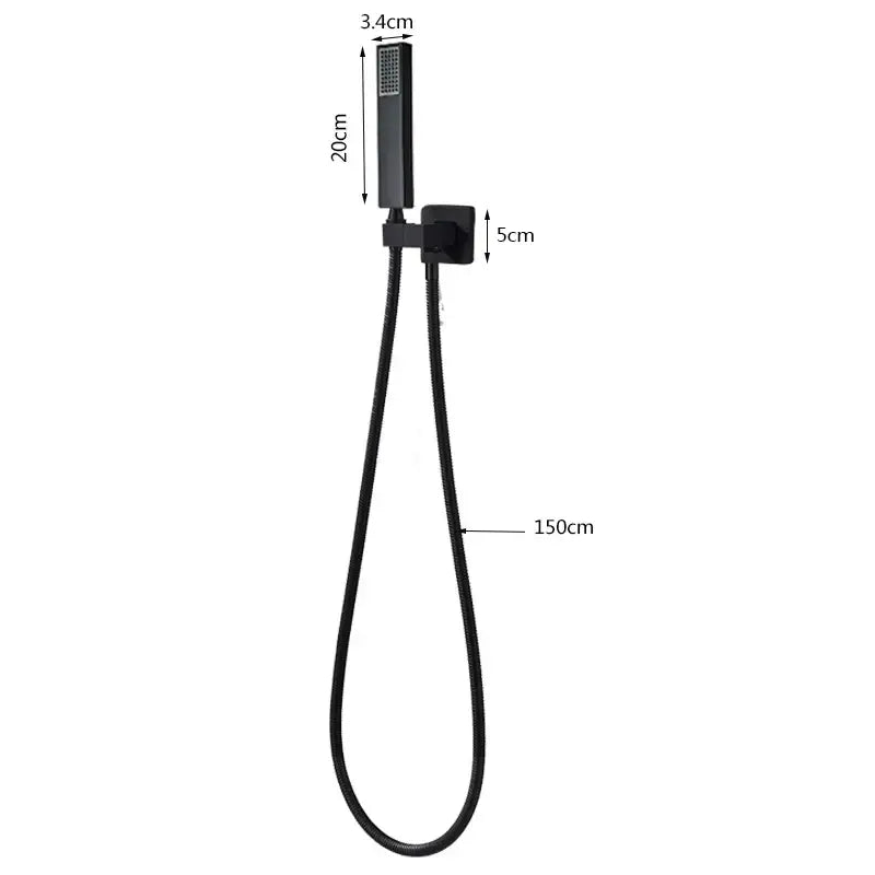 DecorBites™ ABS Plastic Hand Shower with Hose, Bracket | Wall Mounted Handheld Shower