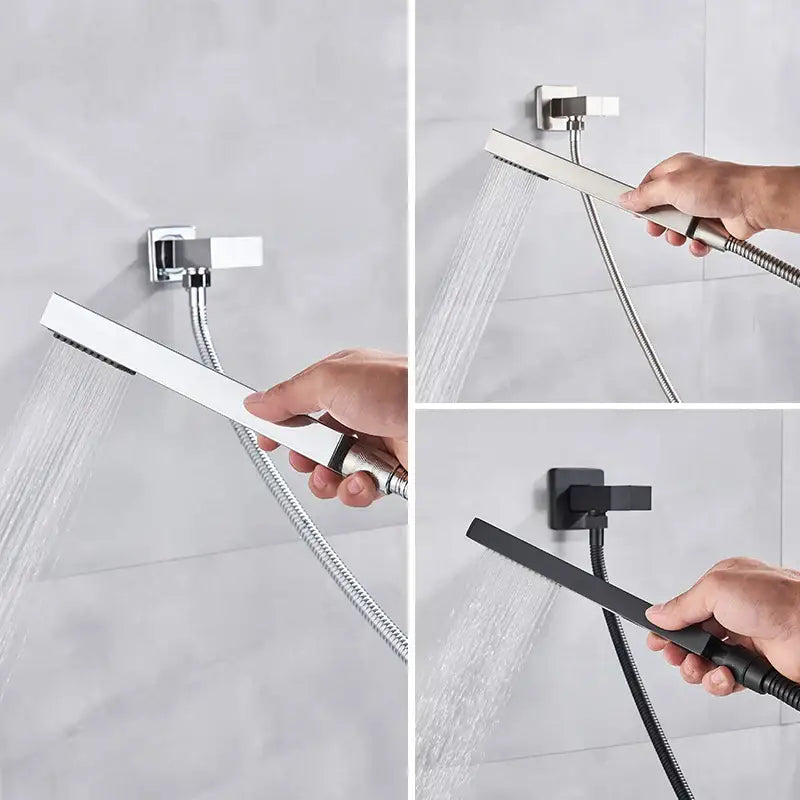 DecorBites™ ABS Plastic Hand Shower with Hose, Bracket | Wall Mounted Handheld Shower