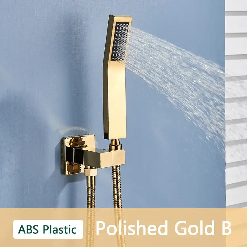 DecorBites™ ABS Plastic Hand Shower with Hose, Bracket | Wall Mounted Handheld Shower
