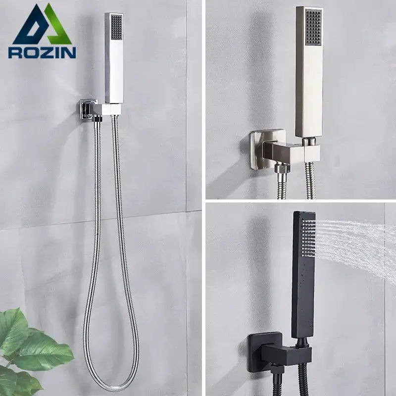 DecorBites™ ABS Plastic Hand Shower with Hose, Bracket | Wall Mounted Handheld Shower
