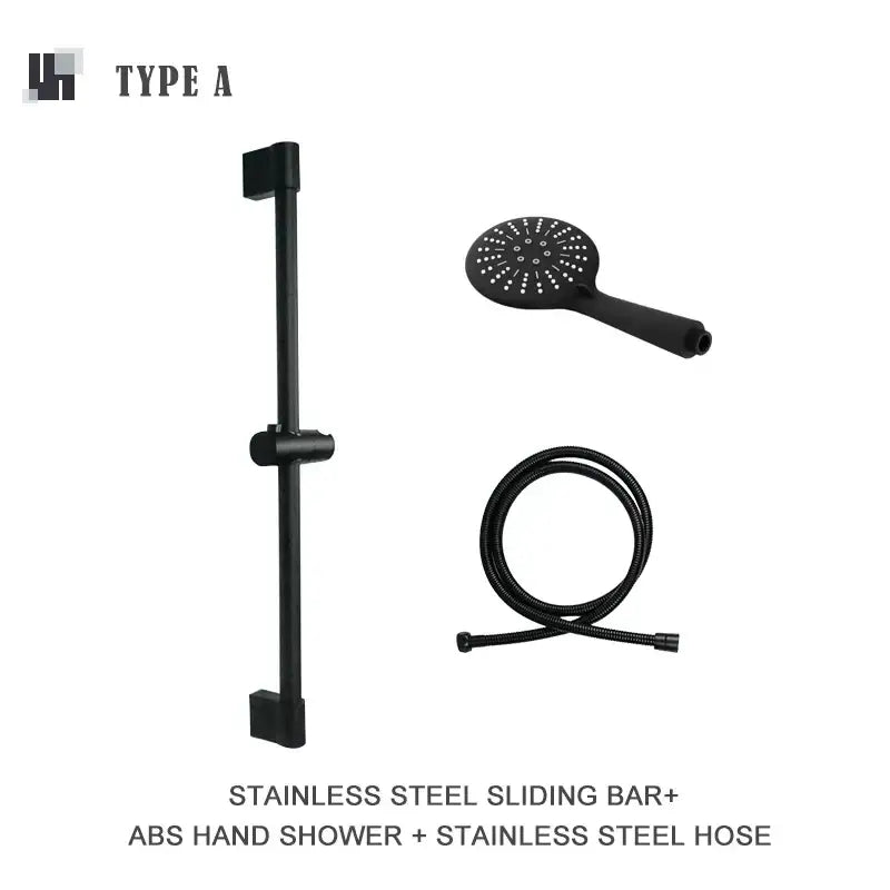 DecorBites™ ABS3 Rain Shower Head Set with Adjustable Rod & Hose