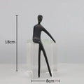 DecorBites™ Abstract Character Sculpture with Crystal Base for Modern Room Decor