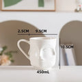 DecorBites™ Abstract Face Ceramic Coffee Mug Dining Table Teacup Juice Container