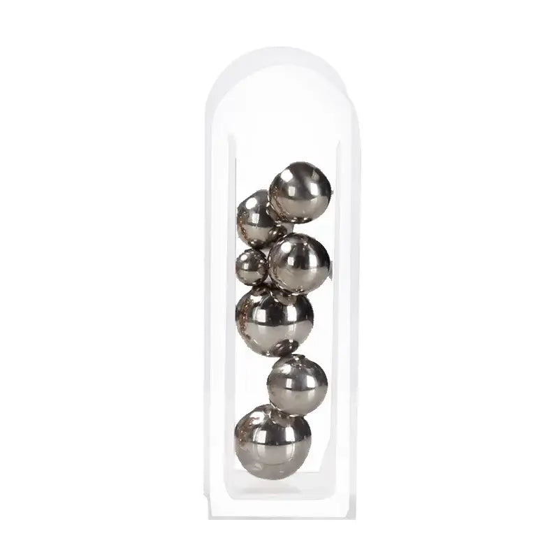 DecorBites™ Acrylic Ball Vase Stack Home Decoration Golden Arch Flower Accessory