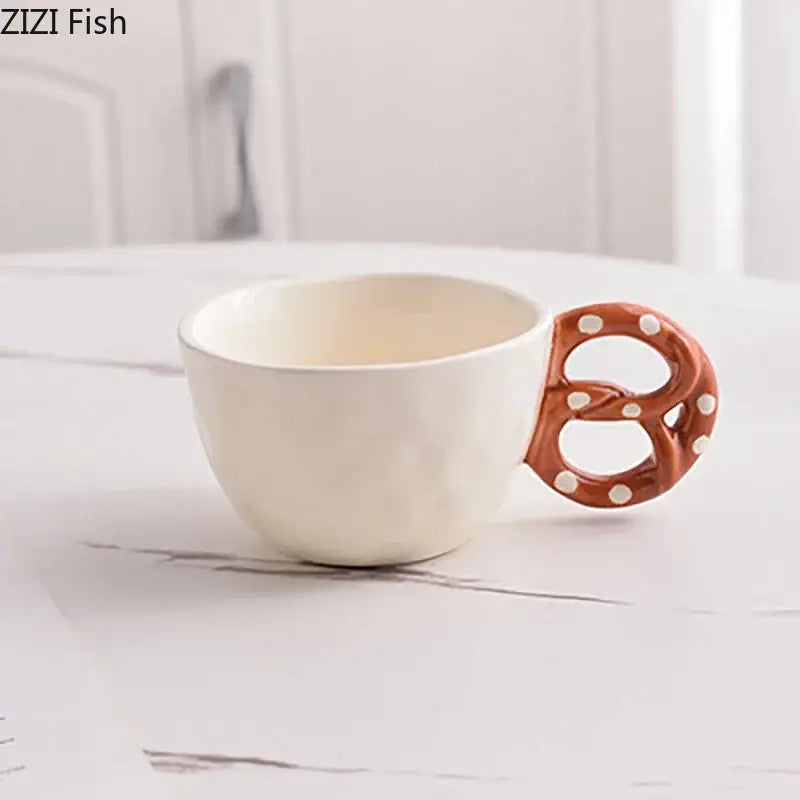 DecorBites™ Alkali Water Biscuit Mug Set - Ceramic Tea & Coffee Cup for Dining Table