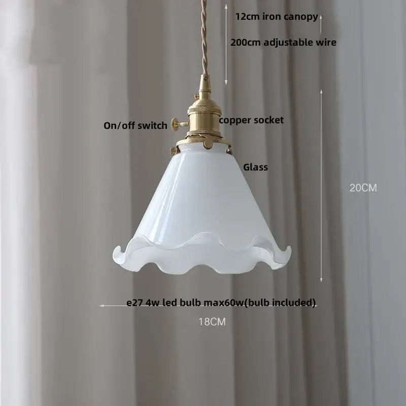 Walnut and amber glass led pendant lamp dining room hanging light