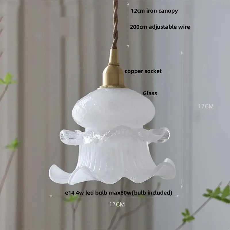 Walnut and amber glass led pendant lamp dining room hanging light