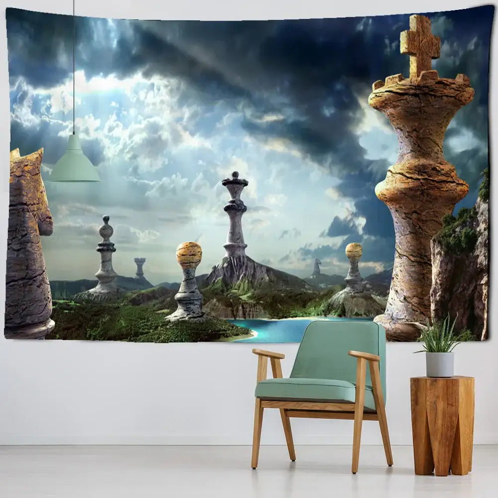 DecorBites™ Angel Devil Hell Witchcraft Hippie Psychedelic Halloween Dorm Tapestry