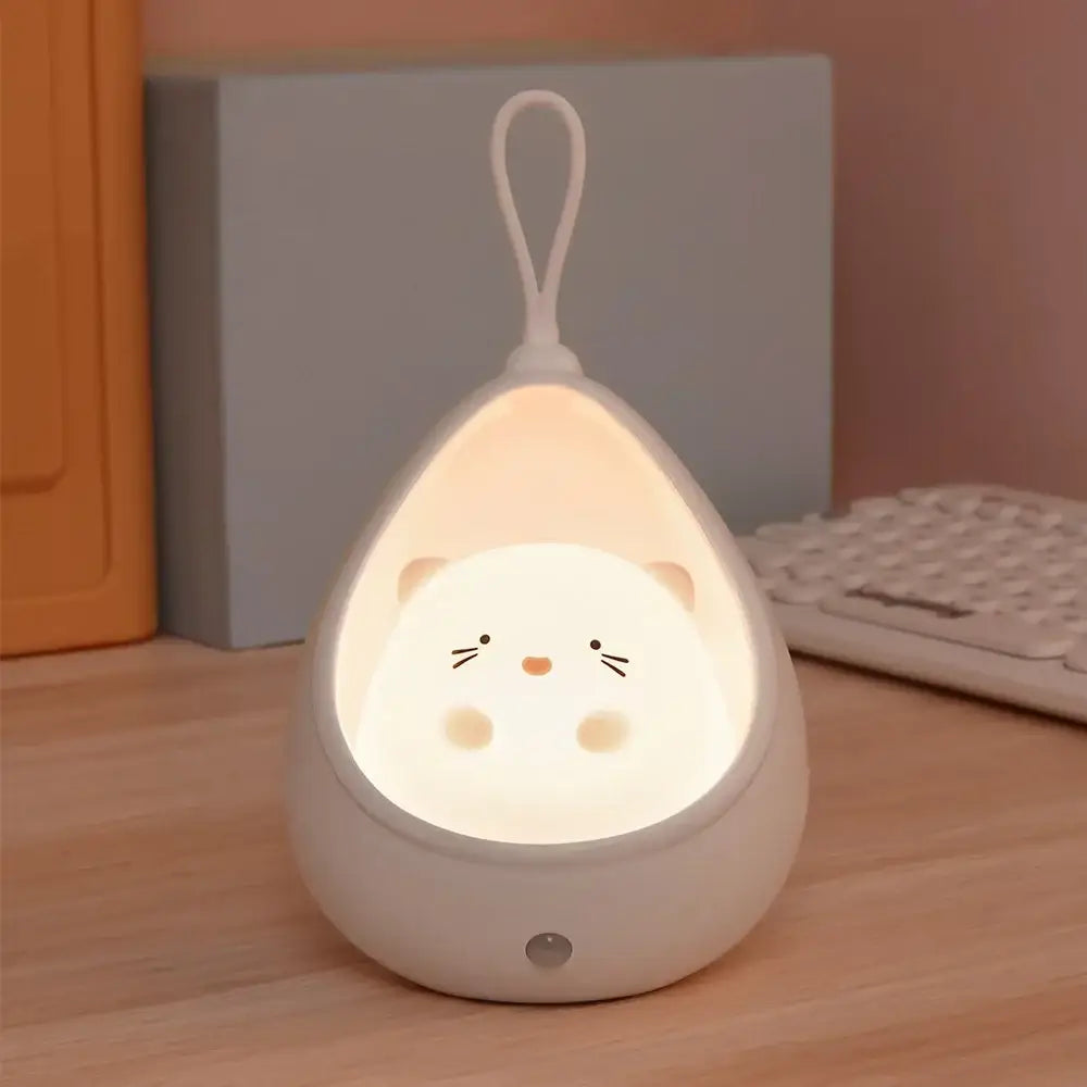 DecorBites™ Animal Night Light with Sensor Control for Kids, USB Rechargeable Silicone LED