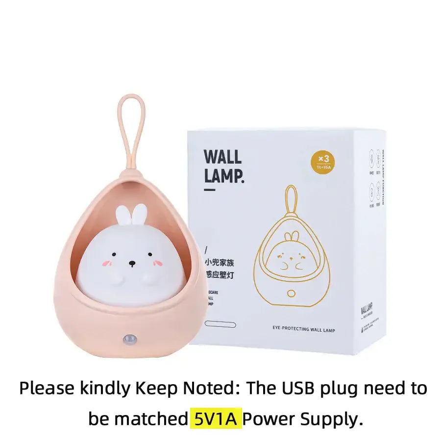 DecorBites™ Animal Night Light with Sensor Control for Kids, USB Rechargeable Silicone LED