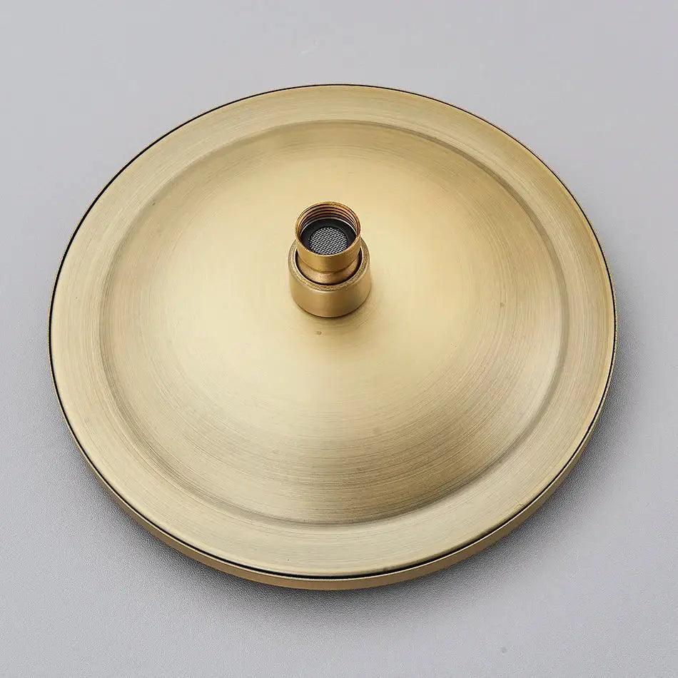 DecorBites™ Antique Brass Bath Rainfall Shower Head - 8 inch Solid Brass Handheld Shower
