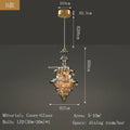 Antique brass glass tiered pendant chandelier for dining room
