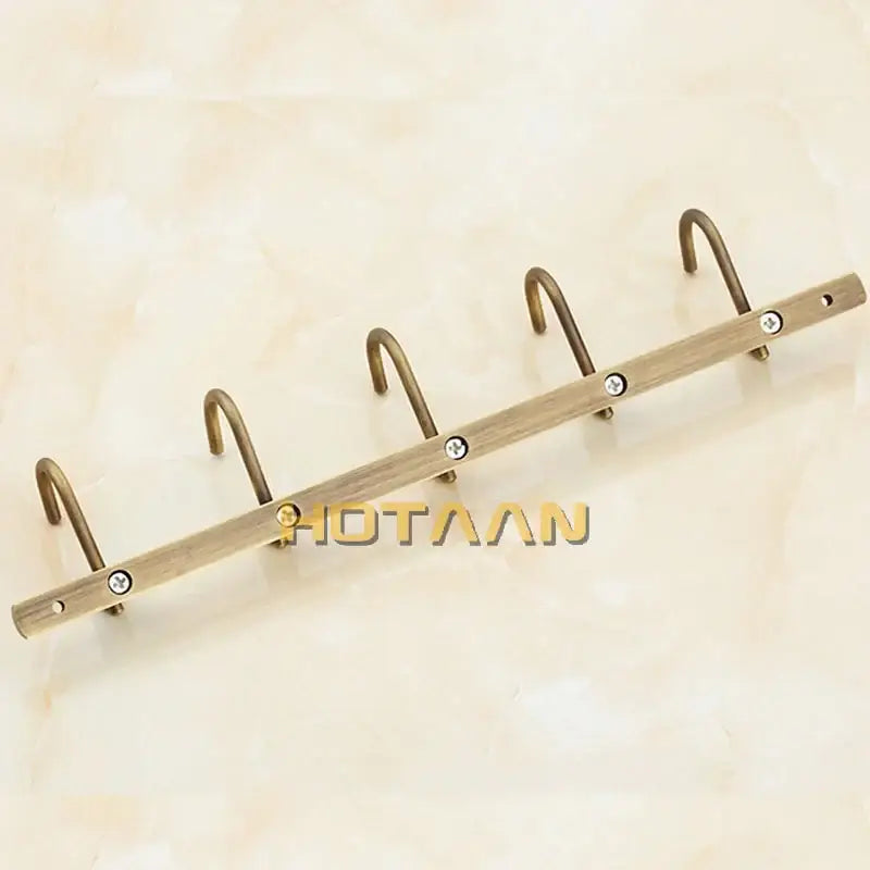 DecorBites™ Antique Brass Robe Hook, Bathroom Hardware for Stylish Organization