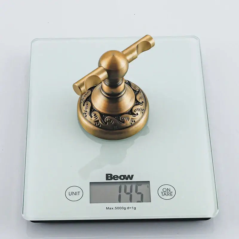 DecorBites™ Antique Brass Robe Hook: Durable Aluminium Bathroom Accessory
