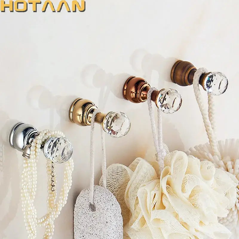 DecorBites™ Antique Brass Wall Clothes Rack | Bathroom Accessory Hanger