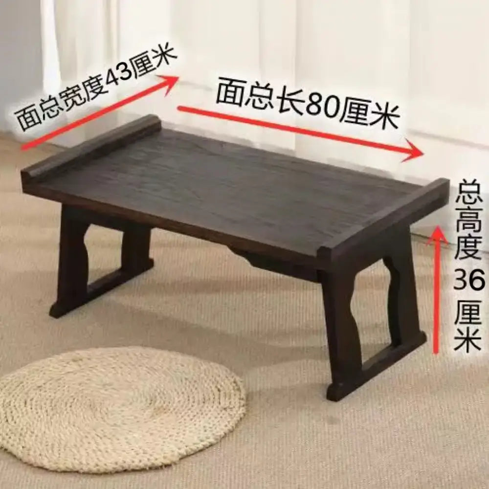 DecorBites™ Antique Chinese Style Solid Wood Foldable Table for Hanfu Shoots & Tea Cooking