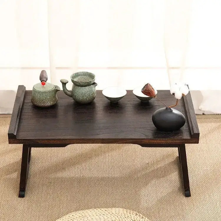 DecorBites™ Antique Chinese Style Solid Wood Table for Hanfu Shoots & Tea Time