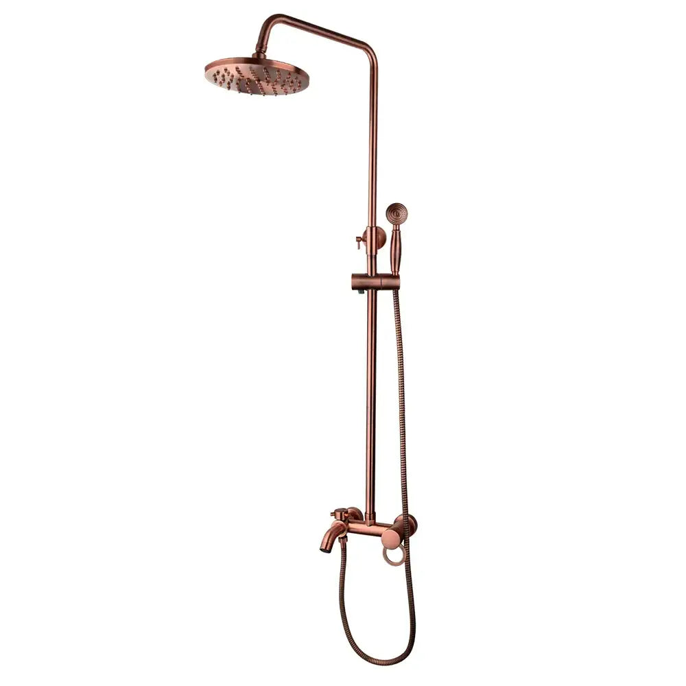 DecorBites™ Antique Copper 3-Function Shower Set with Rainfall Head and Hand Shower