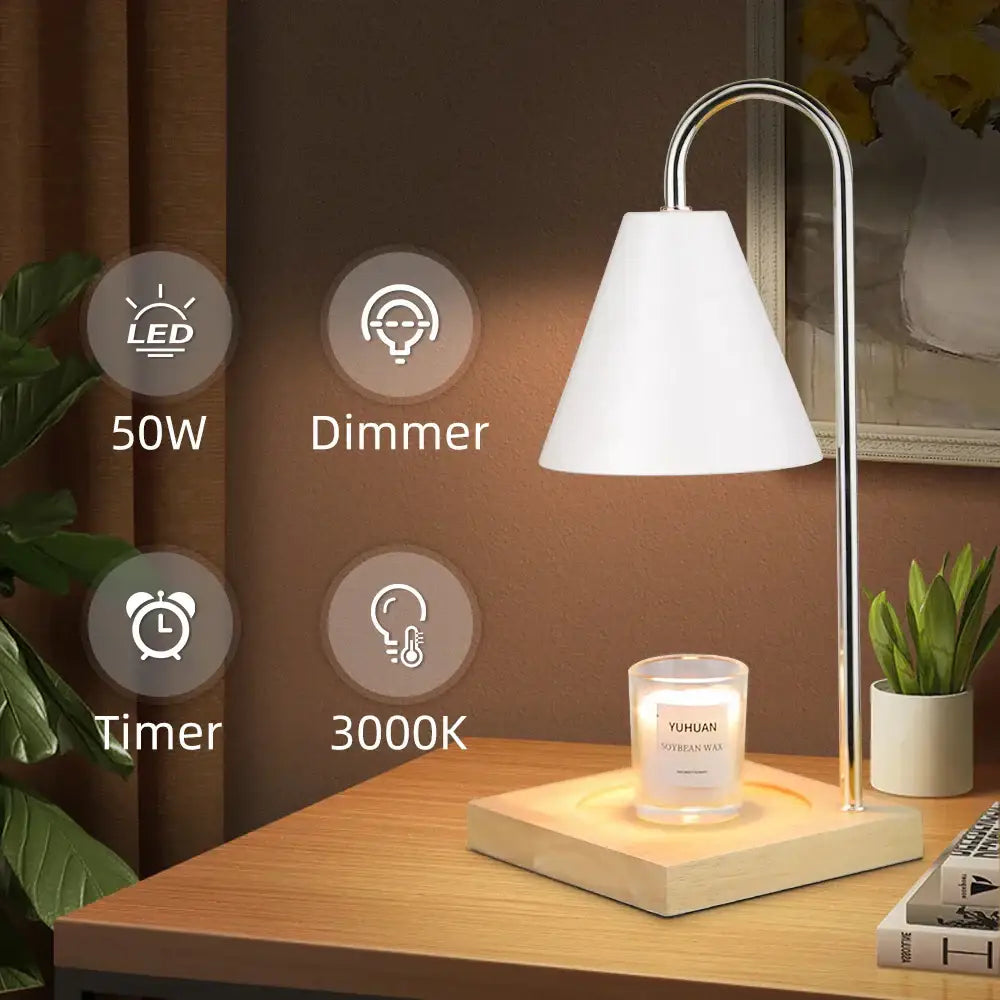 DecorBites™ Aromatherapy Melting Lamp with Timer - Modern Table Decoration and Candle Warmer