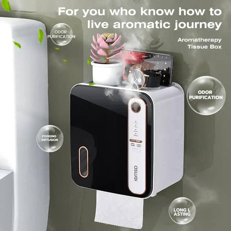 DecorBites™ Aromatherapy Toilet Tissue Box Holder & Storage Rack