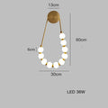 Art deco black & gold led wall sconce bedroom lighting